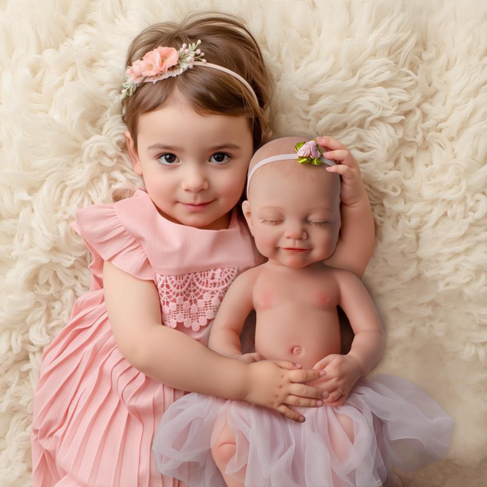 Babeside lifelike reborn baby 16-inch eye-close close-up showing vivid gaze