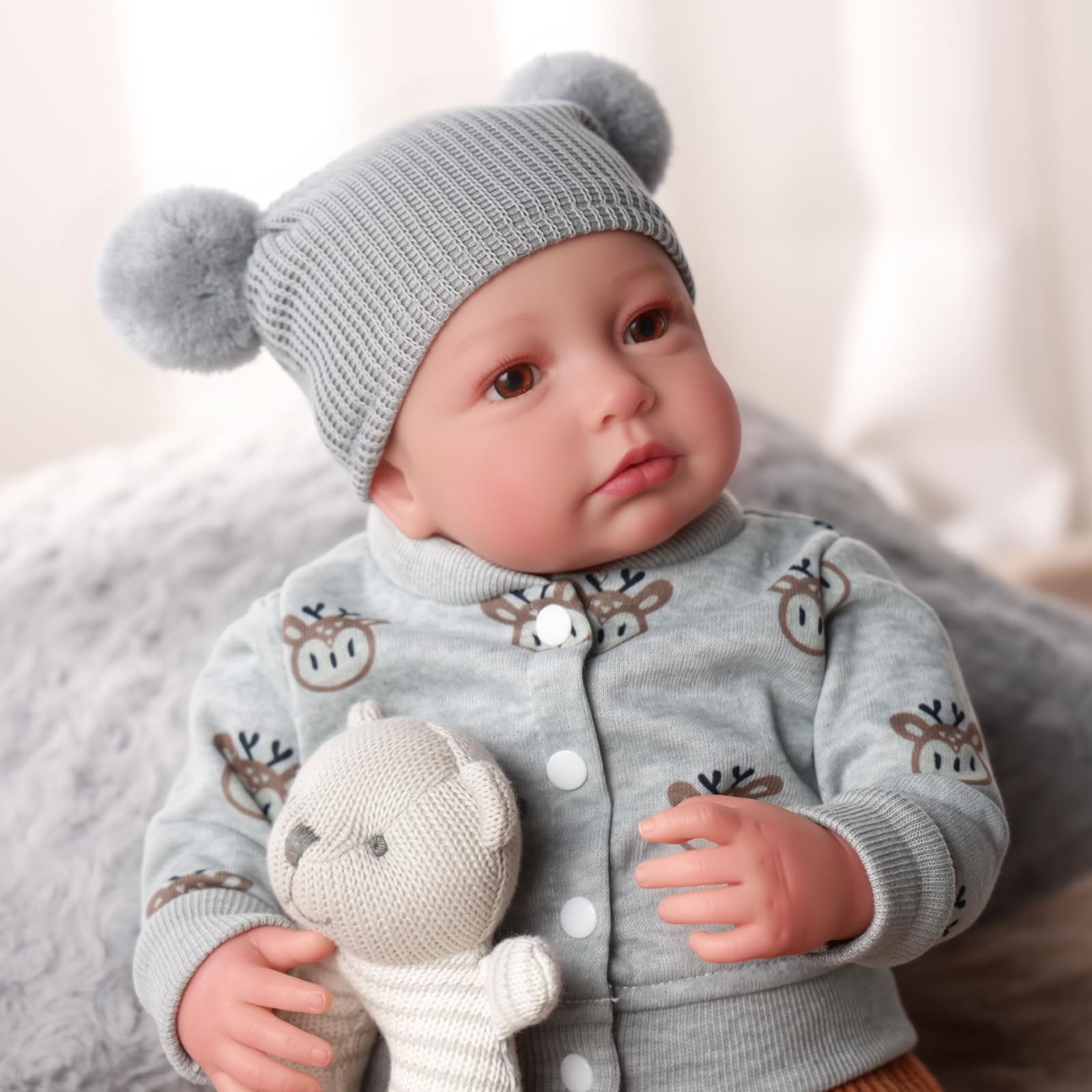 BABESIDE reborn doll 17in flexible limbs for easy posing