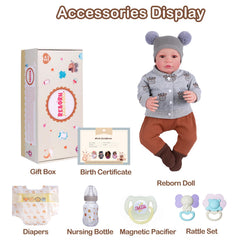 BABESIDE reborn doll 17in gift box, perfect for birthdays