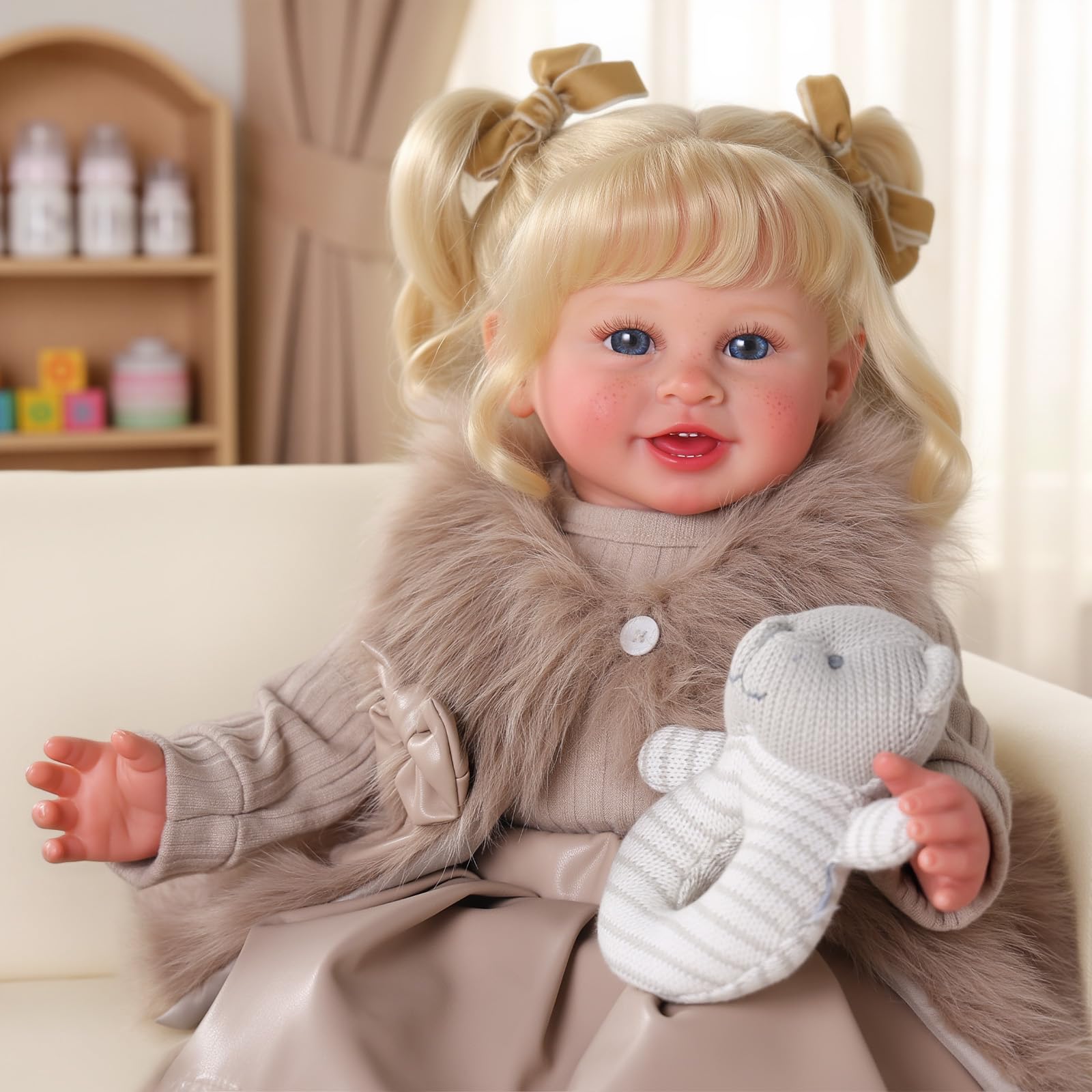 BABESIDE lifelike reborn baby doll 20-inch with realistic features for imaginative play