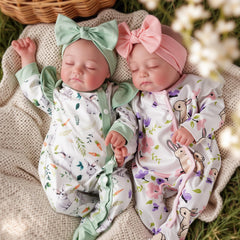 BABESIDE lifelike twin dolls front view for immersive pretend play