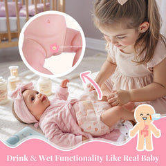 Babeside lifelike vinyl baby doll with rosy cheeks ideal for cozy storytelling.