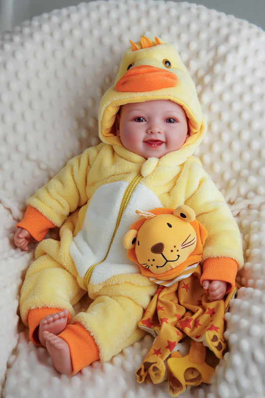 BABESIDE lightweight 15-inch doll enables easy cuddling and portable pretend play.