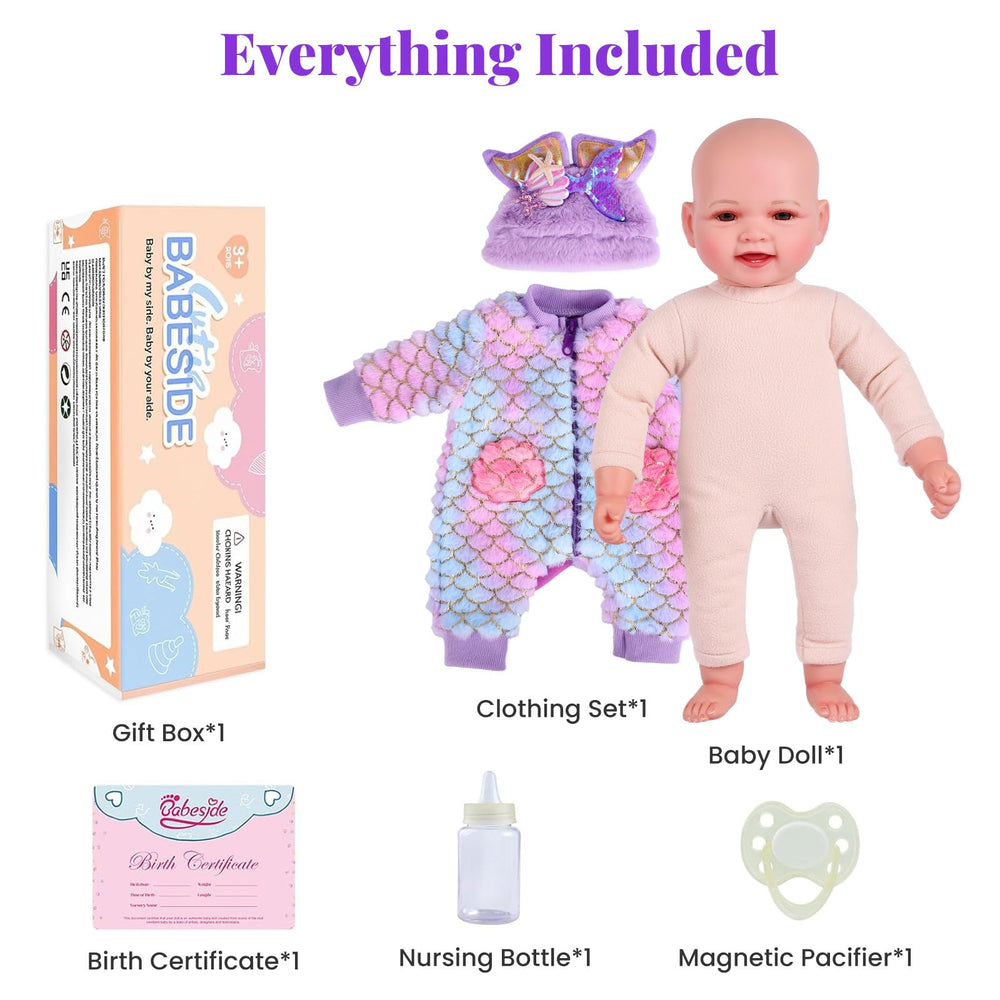 BABESIDE Mia magnetic pacifier supports nurturing roleplay and doll care.