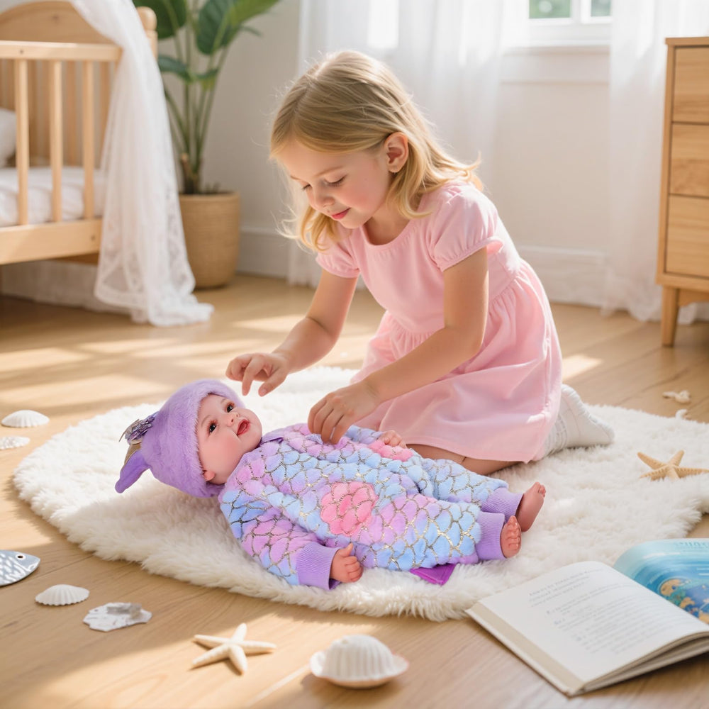 BABESIDE Mia seashell hat adds charm for underwater storytime adventures.
