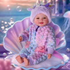 BABESIDE Mia mermaid doll with swimmable tail for imaginative ocean play.