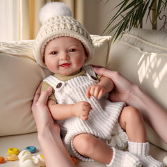 BABESIDE Mia soft cloth body with vinyl limbs for lifelike feel.