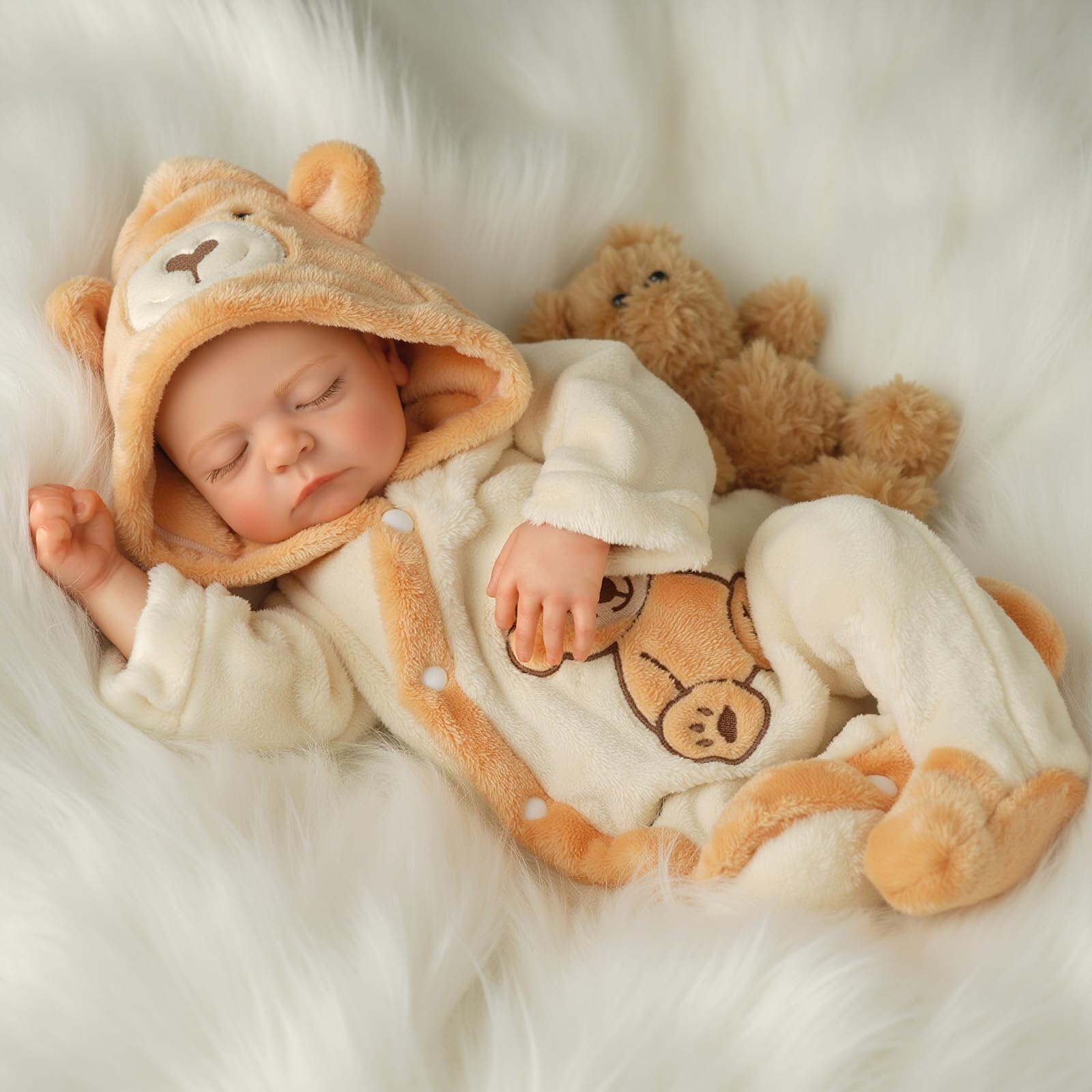 BABESIDE Nursing bottle and pacifier support interactive, caring play sessions.
