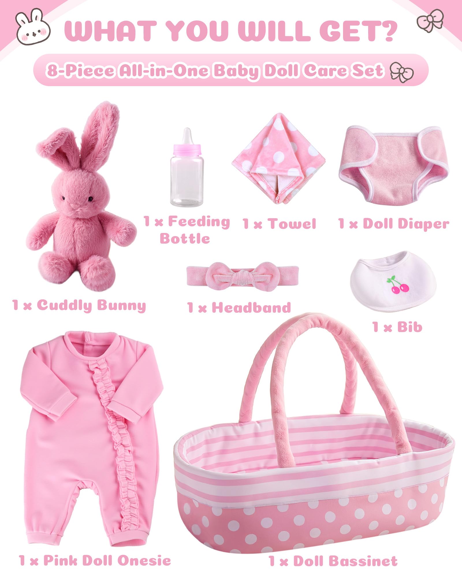 Babeside onesie set shown for quick dressing on 17-22 inch dolls