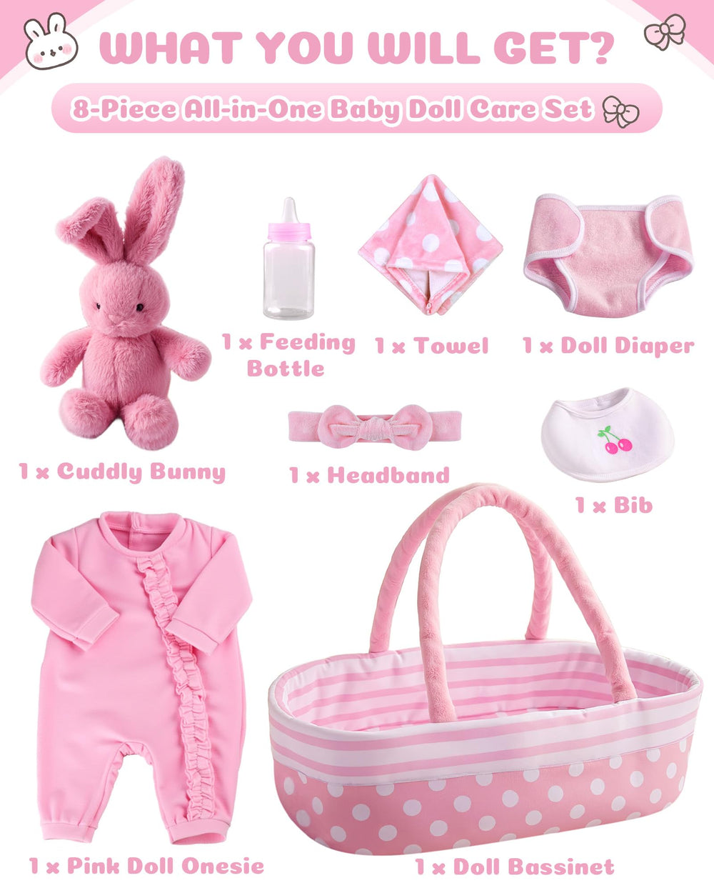 Babeside onesie set shown for quick dressing on 17-22 inch dolls