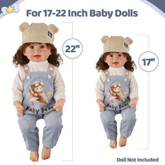 BABESIDE pacifier-clip blue helps secure accessories during lively doll care play