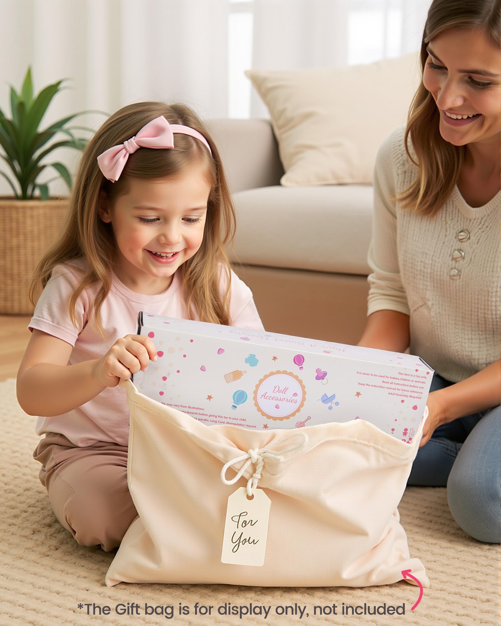 BABESIDE pack-and-play doll bed set enhances storytelling