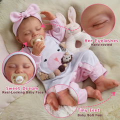 BABESIDE poseable newborn doll with soft vinyl limbs for natural posing