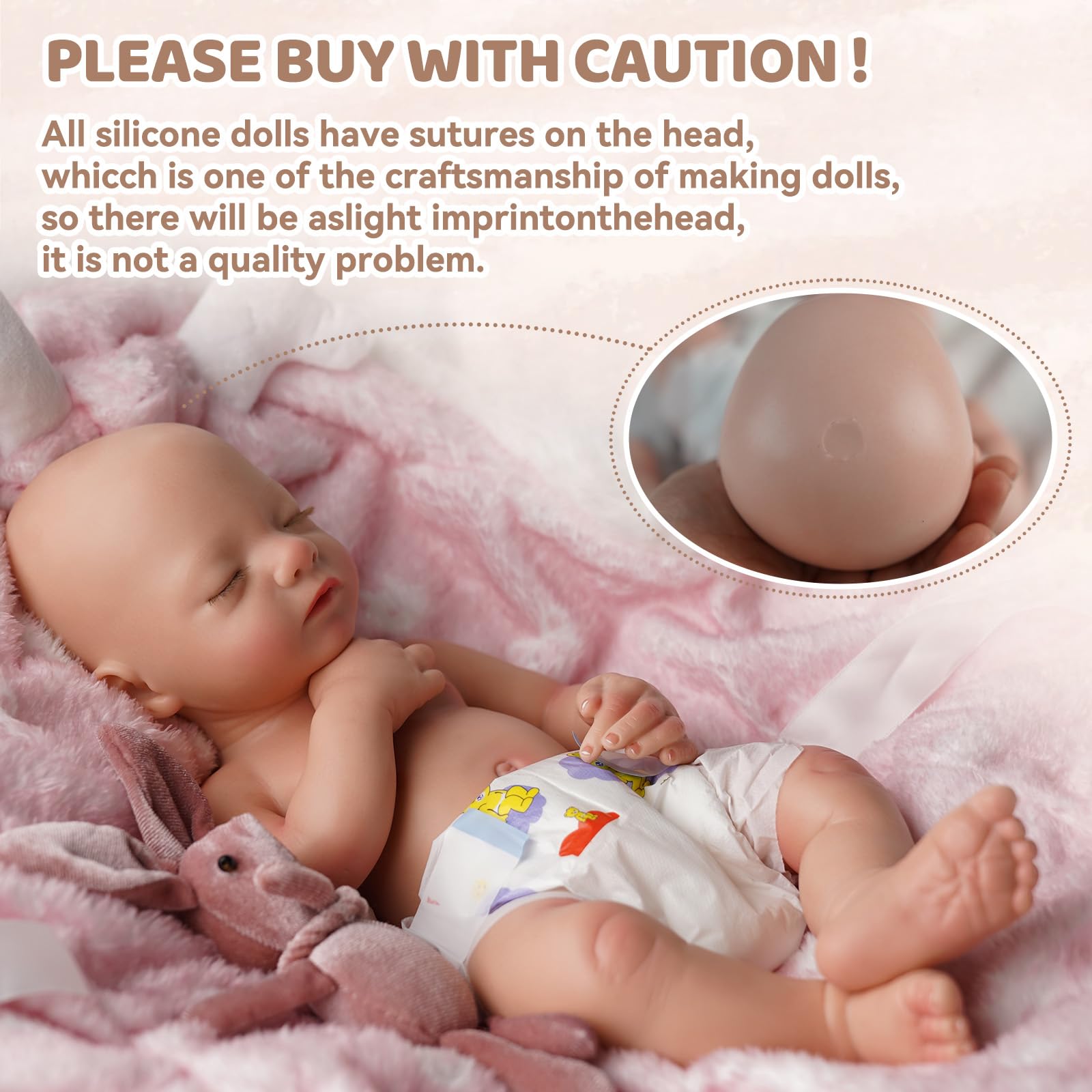 BABESIDE preemie clothes included for immediate styling and display.