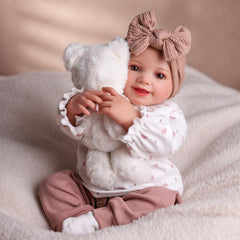 BABESIDE Reborn 20inch doll face detail offers lifelike expression for imaginative play