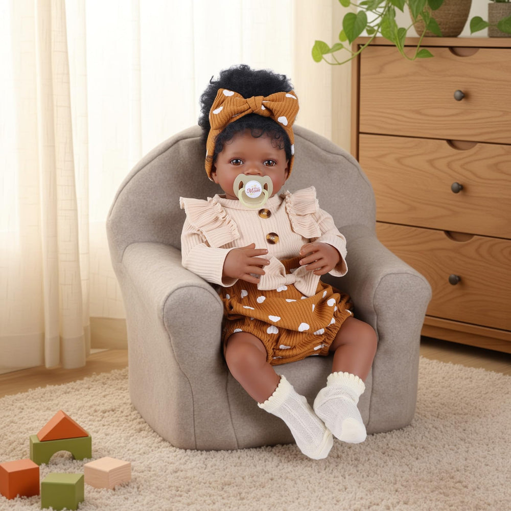 BABESIDE Reborn doll headband and buttons add convenient styling accents.