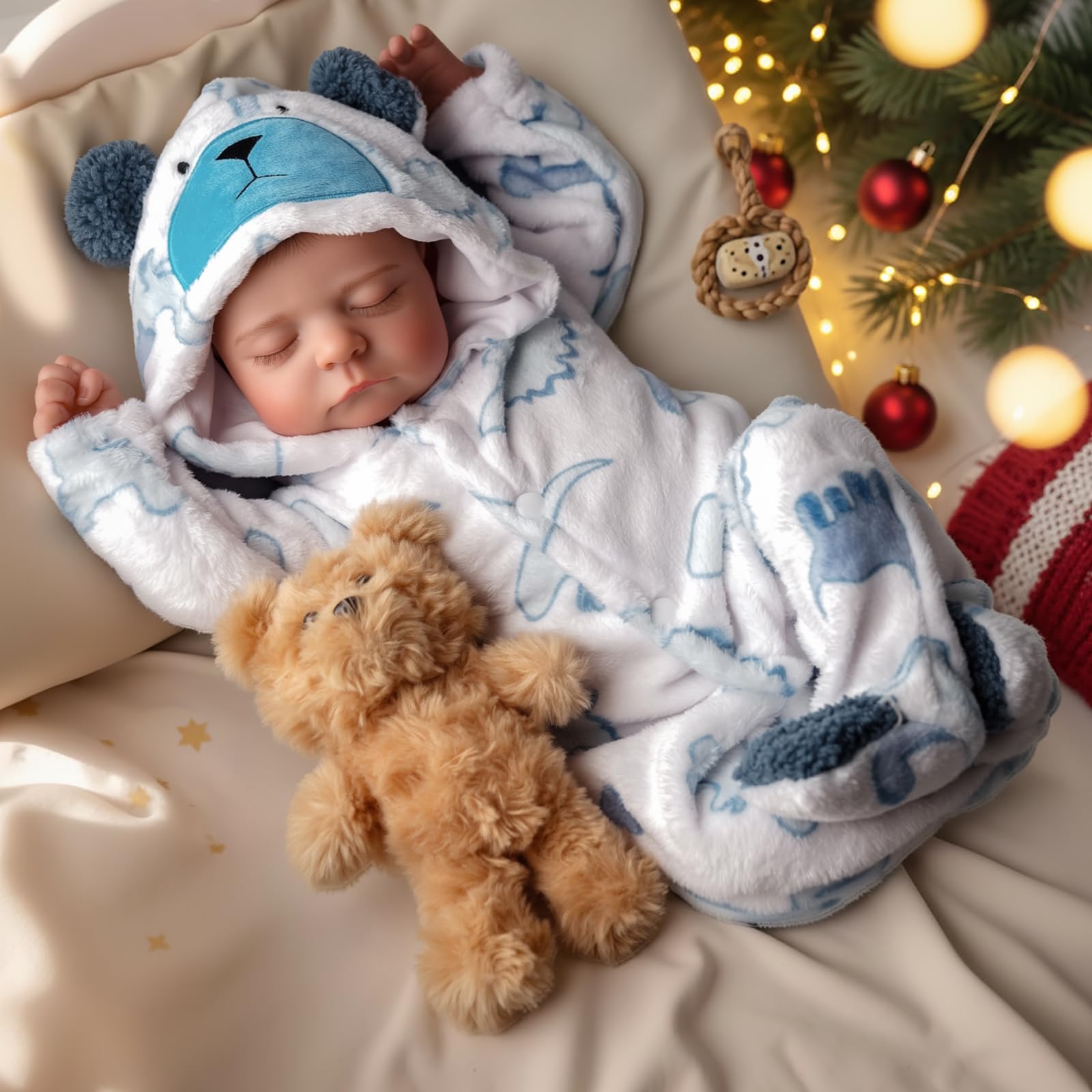 BABESIDE Reborn Baby Doll Boy soft vinyl body, poseable for natural posing.