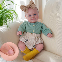 Babeside Reborn doll face close-up showing lifelike expression for imaginative play