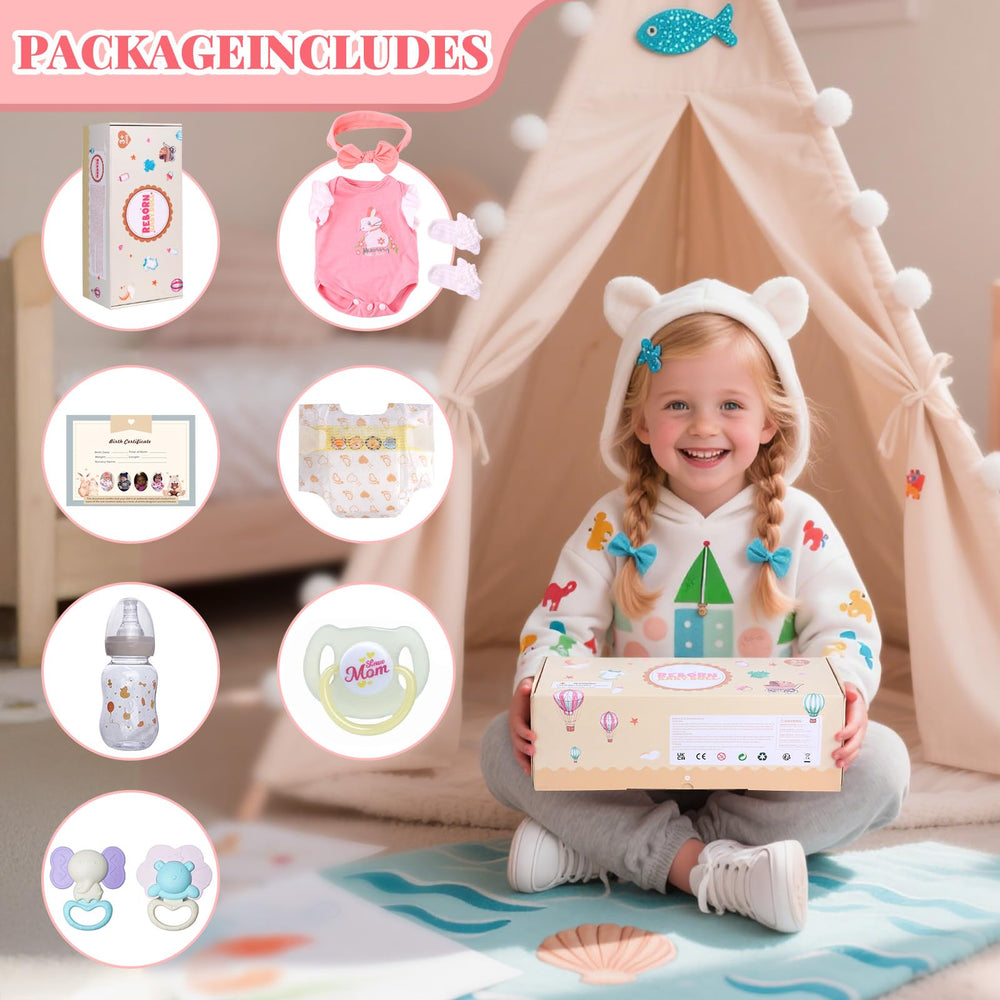 BABESIDE glossy nails enhance newborn realism during gentle care routines.