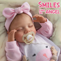BABESIDE reborn baby doll hair detail enhances realism for display