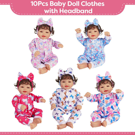 BABESIDE Reborn doll clothes Plants romper boosts versatile wardrobe options