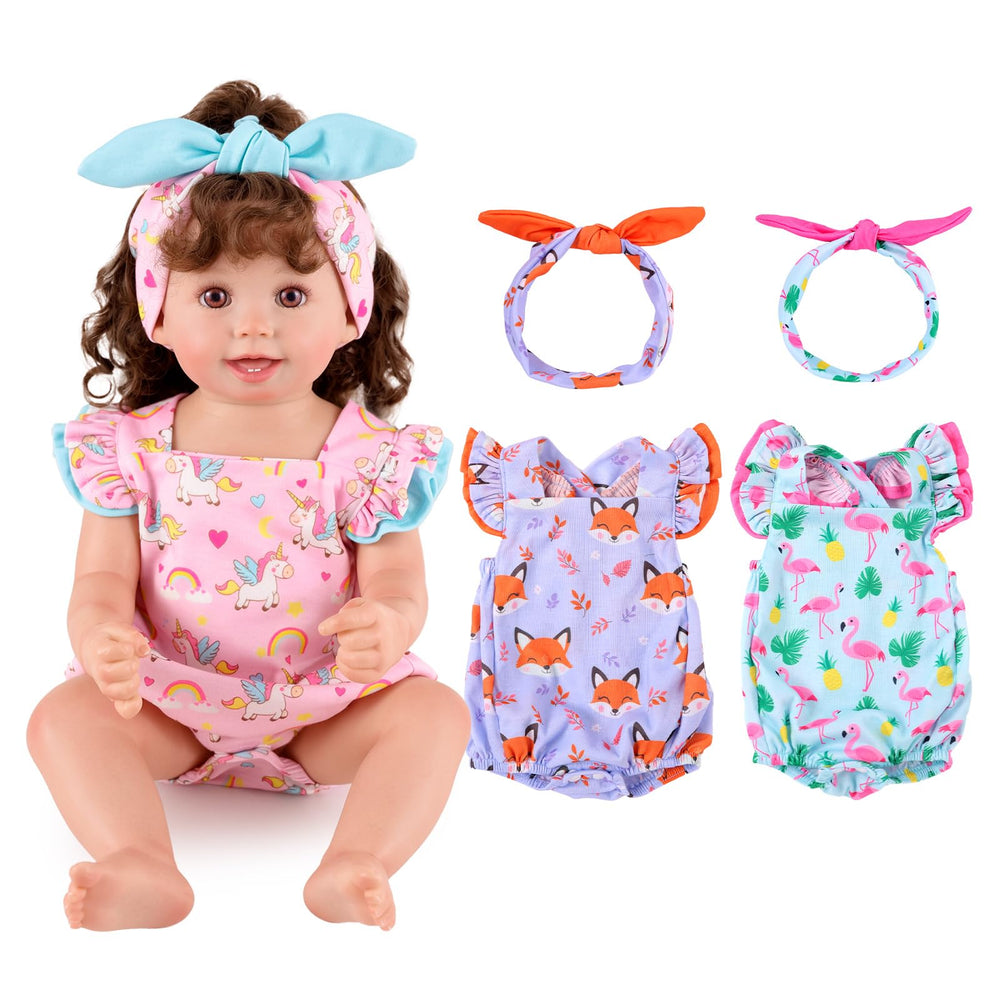 BABESIDE reborn doll clothes set fits 17-22 inch dolls for kids' play