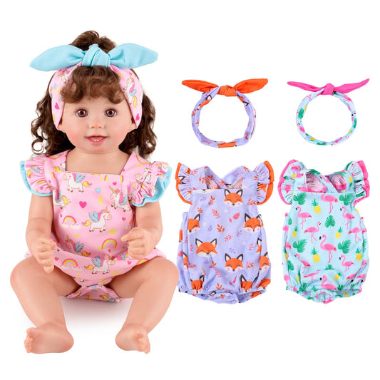 BABESIDE reborn doll clothes set fits 17-22 inch dolls for kids' play