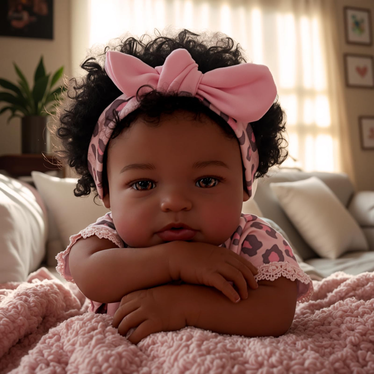BABESIDE Reborn doll face close-up for imaginative play