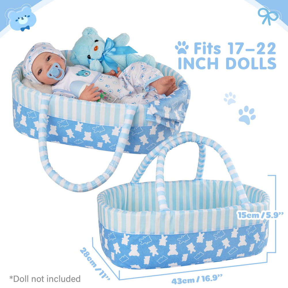 BABESIDE reborn doll onesie set fits 17-22 inch dolls for quick dressing.