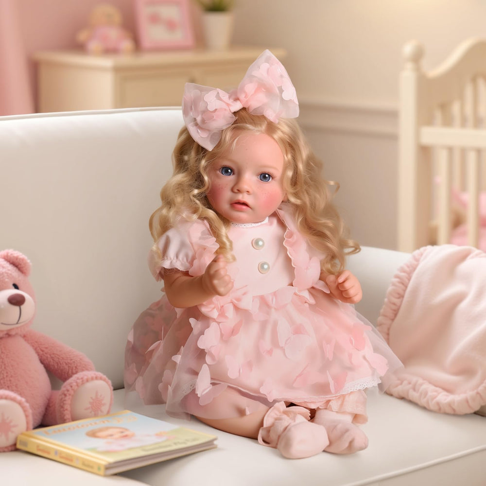 BABESIDE Reborn doll with poseable limbs allows natural poses and display.