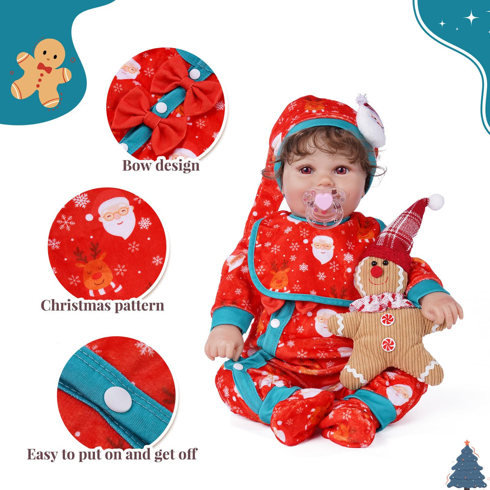 BABESIDE Santa hat for dolls, completes holiday outfits