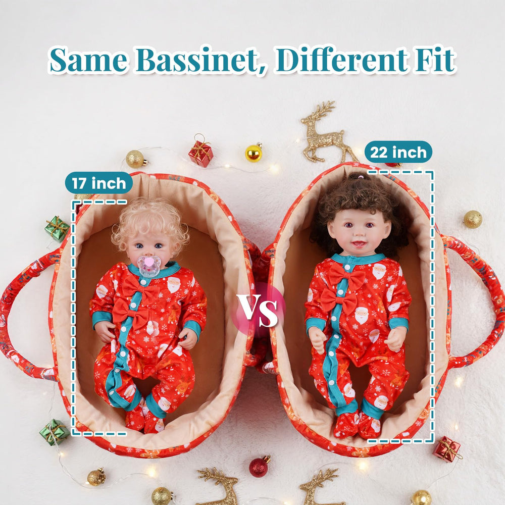 BABESIDE Santa socks for dolls, add cozy holiday detail