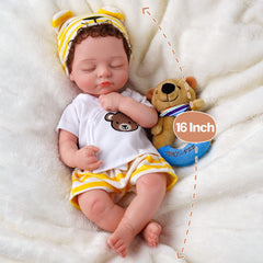 BABESIDE full-body silicone doll, 16 inches, comfortable to cradle and pose.
