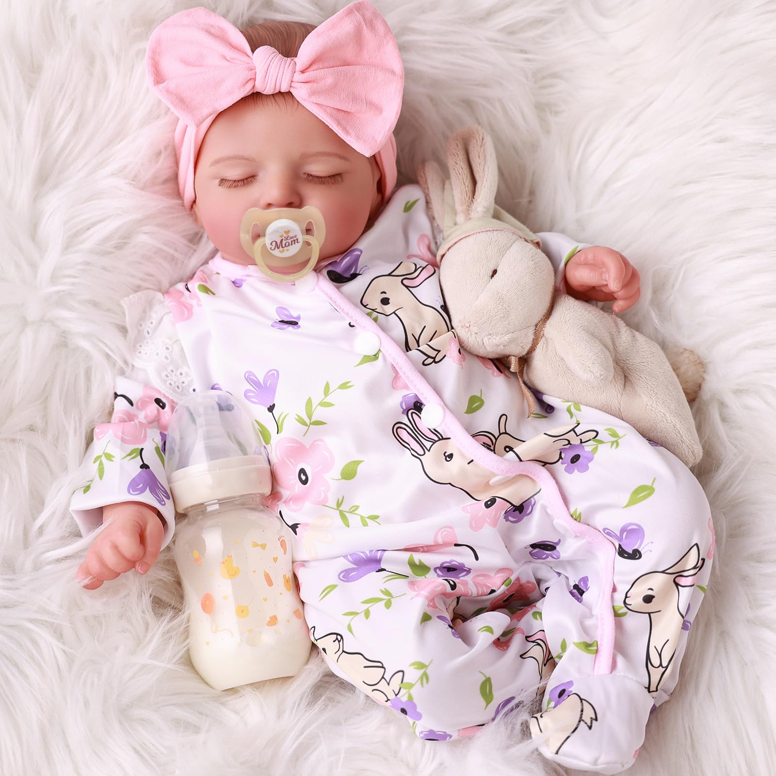 BABESIDE sleeping reborn doll 20-inch, a peaceful nap time companion.
