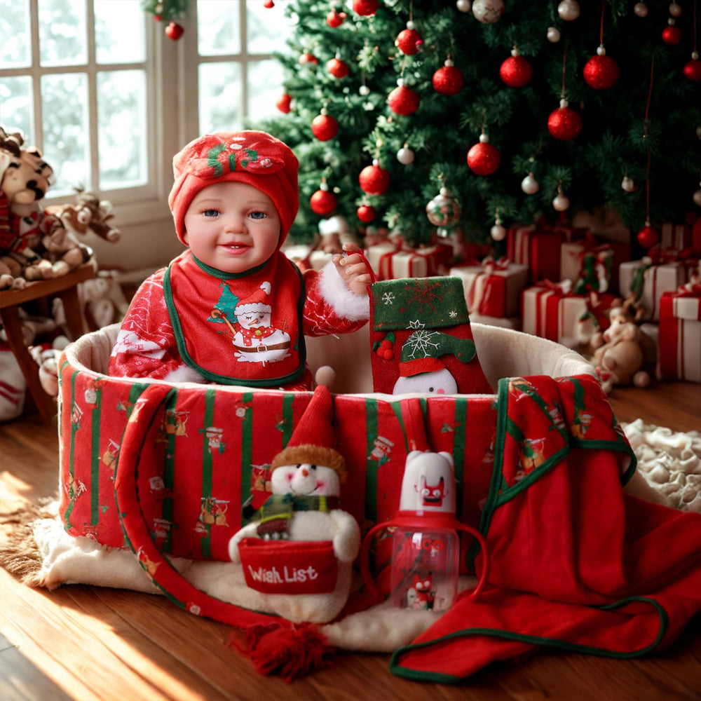 BABESIDE snowman stuffed animal—cute companion for seasonal pretend play