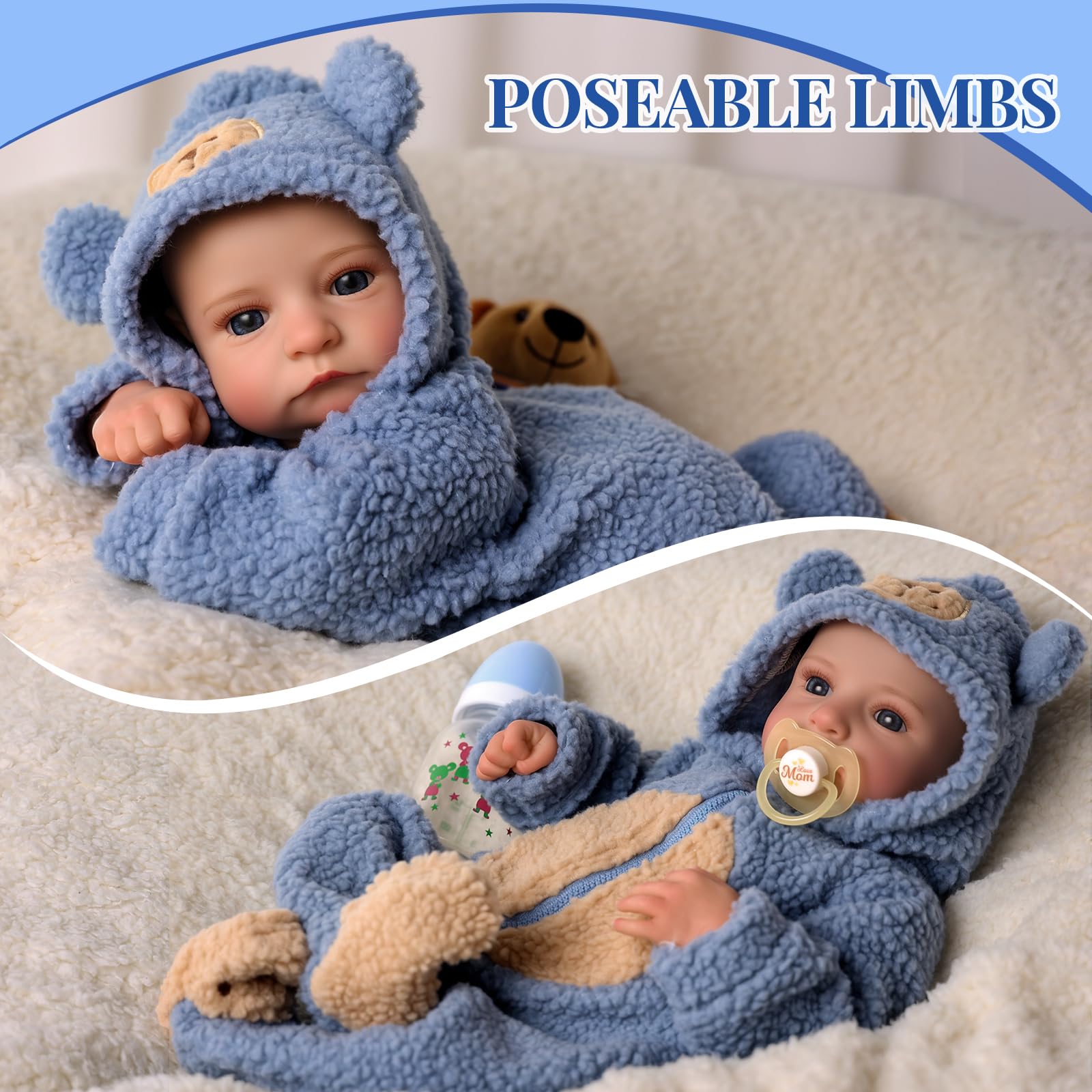 BABESIDE soft cloth body delivers gentle, cuddle-friendly texture for kids.