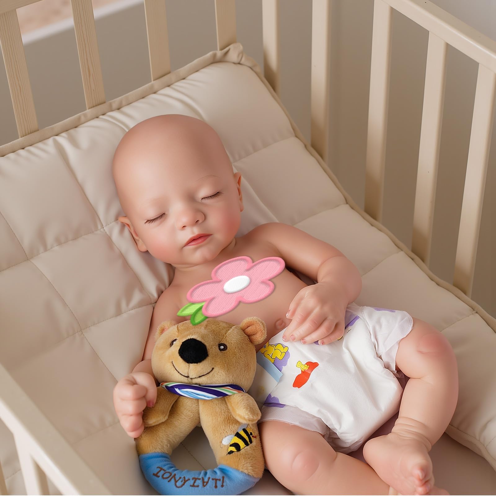 BABESIDE soft silicone body provides a floppy, cozy feel for cuddling.