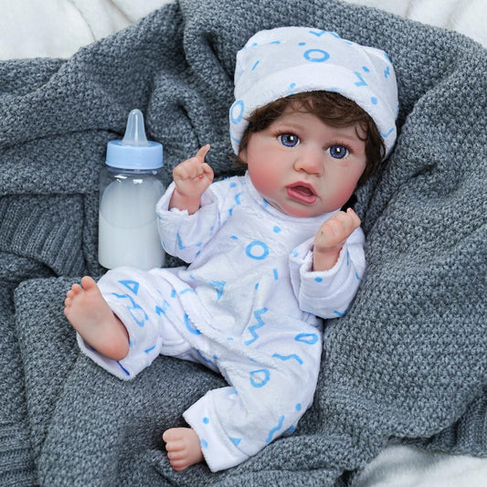 BABESIDE star-pattern doll bassinet, durable and portable for playtime on the go.