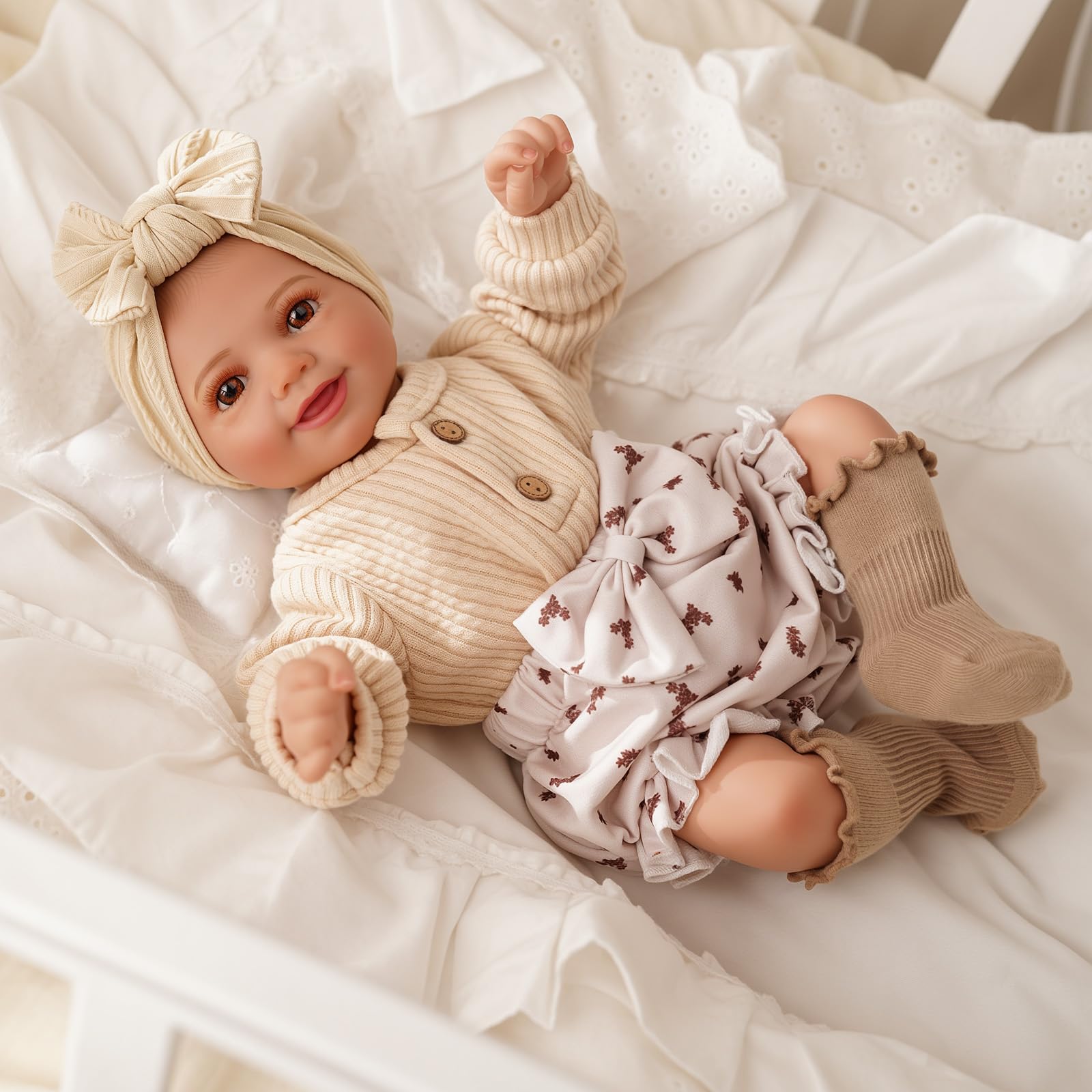 BABESIDE Sunny doll being held highlights parent–child bonding play.