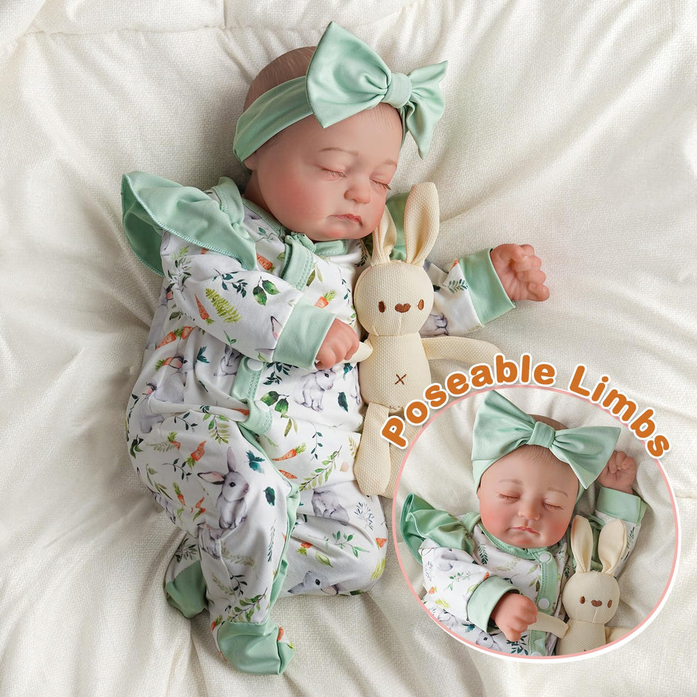 BABESIDE baby twins pictured with soft vinyl limbs and cloth body