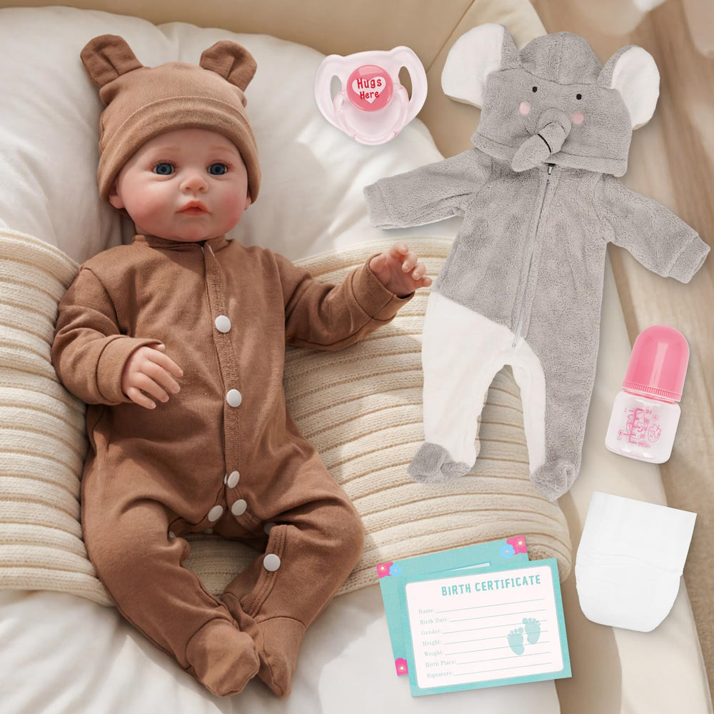 Babesnug reborn baby boy doll portrait for realistic pretend play