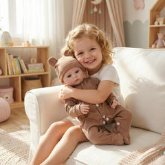 Babesnug reborn baby boy bottle and diaper set for nurturing moments