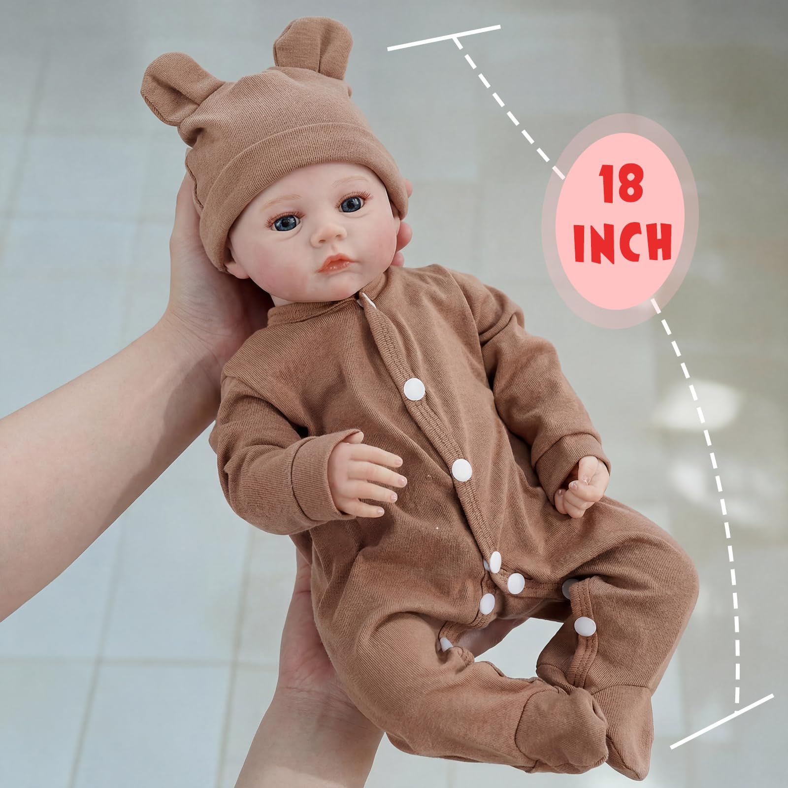 Babesnug reborn baby boy face blush close-up enhances lifelike charm