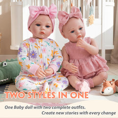 Babesnug reborn doll with soft vinyl head and cloth body