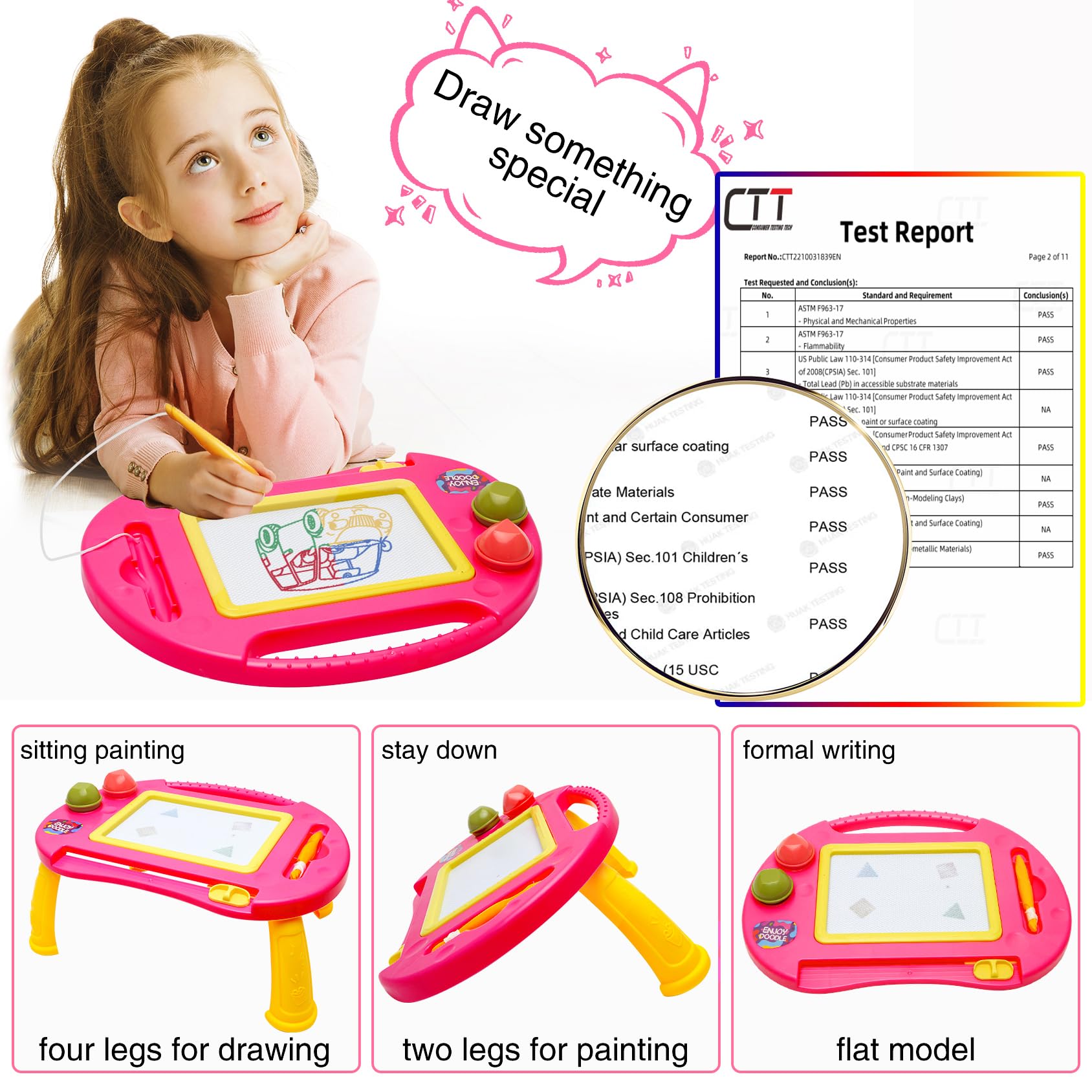 BABLOCVID doodle board stamps included for creative stamping and skill building