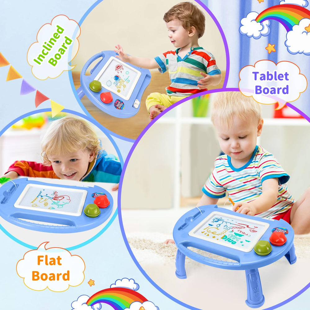 BABLOCVID doodle board stable with four sturdy legs on a flat surface.