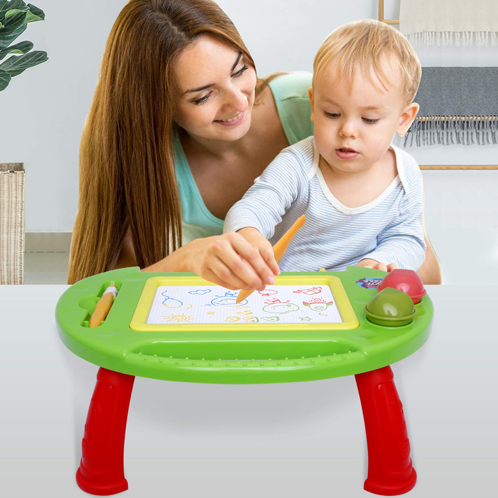 BABLOCVID erasable sketch board showing easy slide-to-erase action