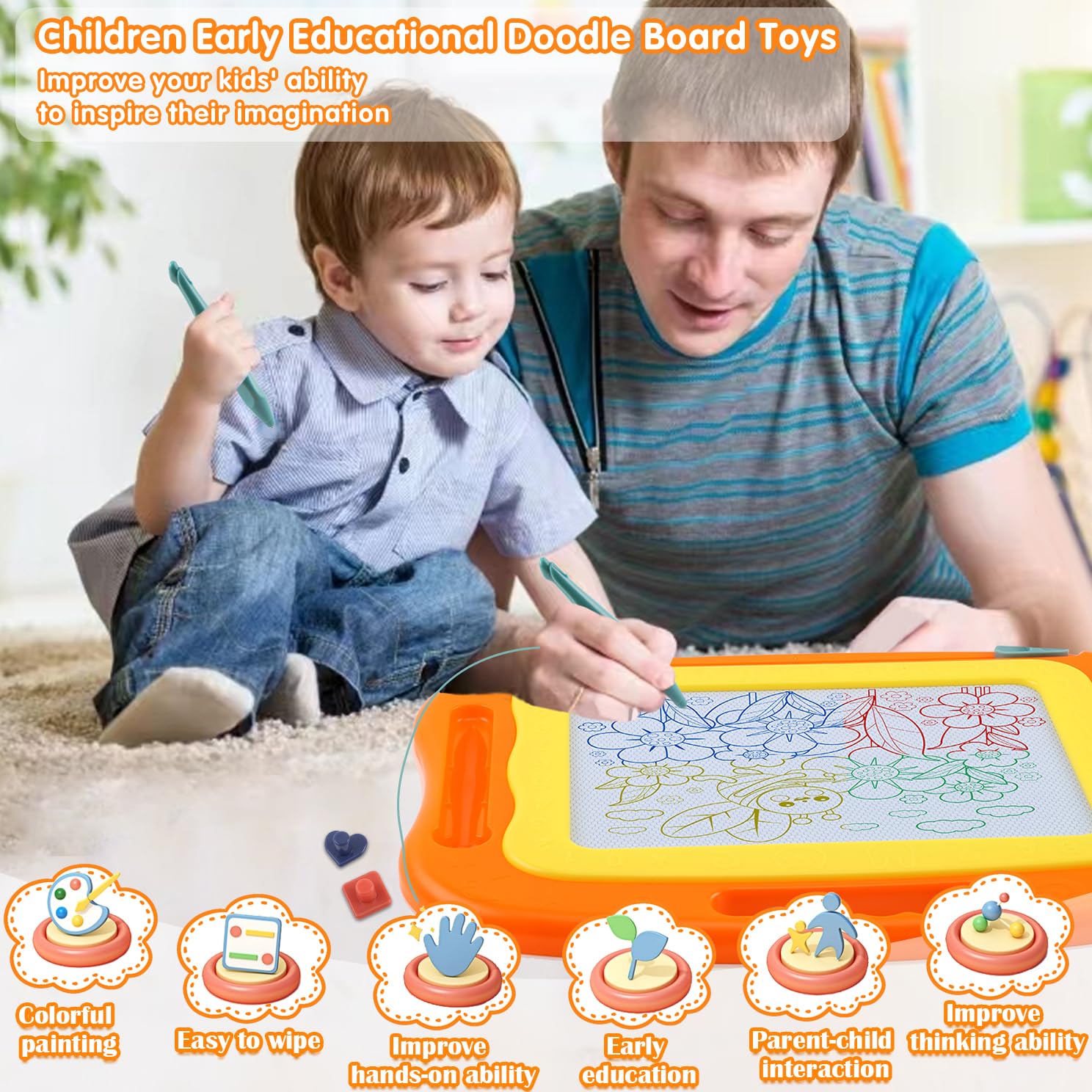 BABLOCVID kid friendly design supports safe grip for longer doodling sessions.