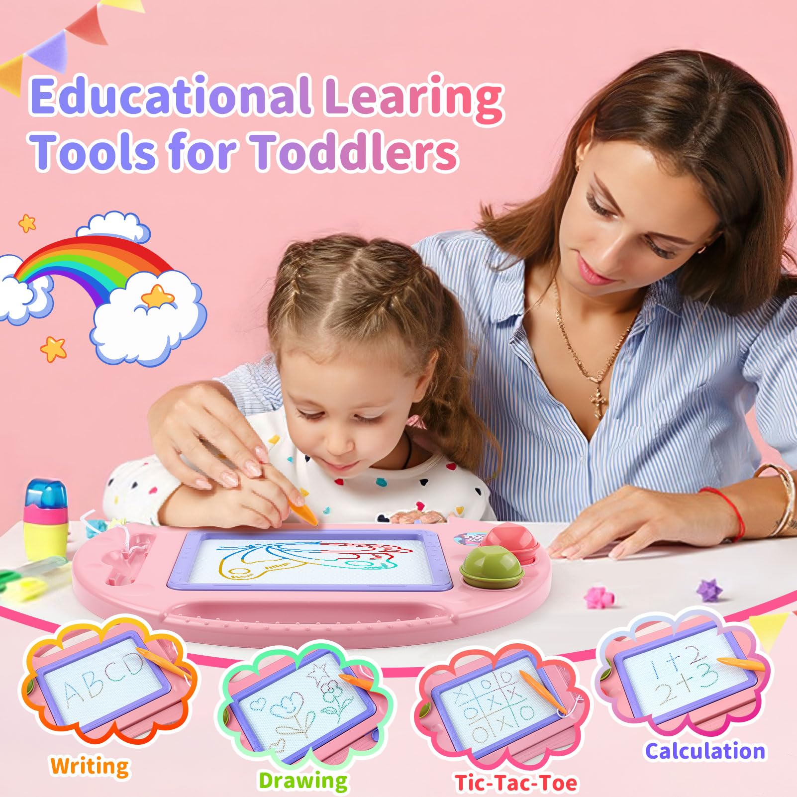 BABLOCVID board supports early literacy as kids draw letters and simple words