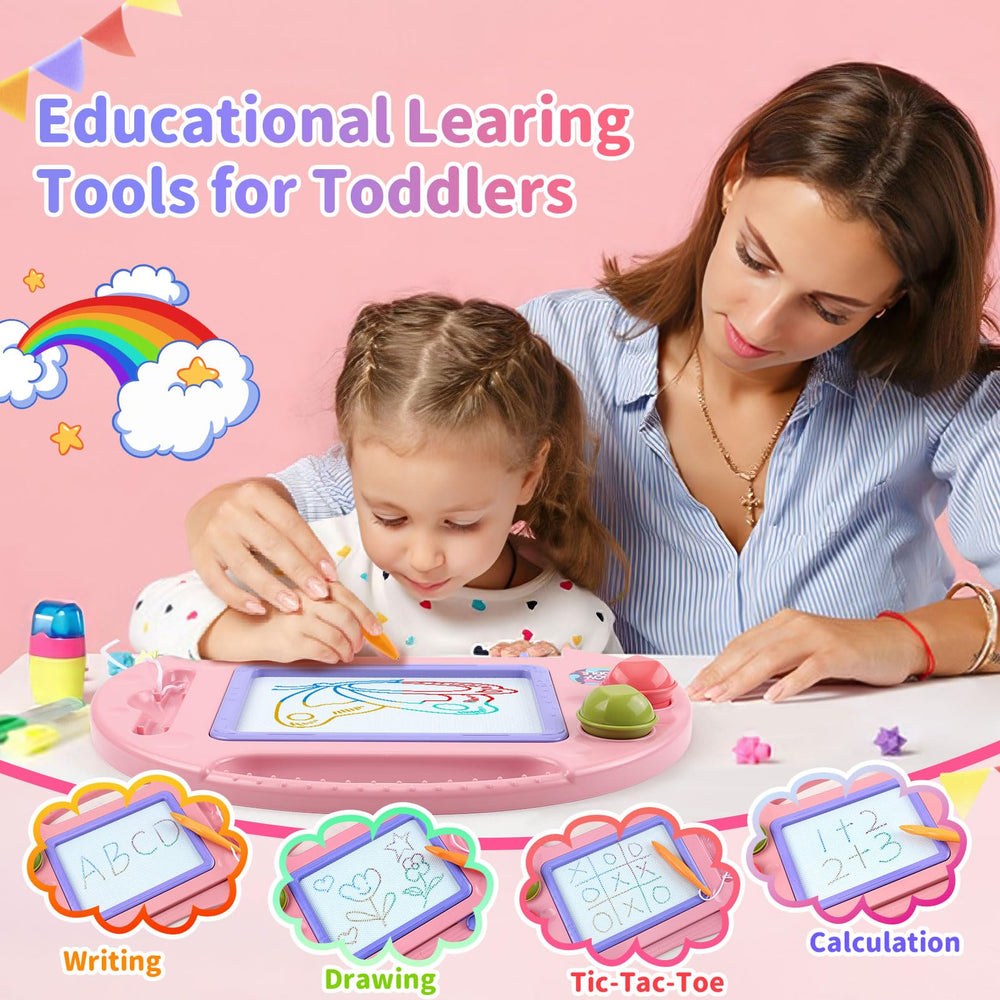 BABLOCVID board supports early literacy as kids draw letters and simple words
